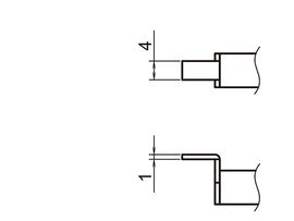 HAKKO Replacement Hot Tweezer Tips A1390, Tip for the FX-888DX / FX-8804, 950 SMD